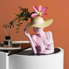 Load image into Gallery viewer, Stylish Lady Hat Flower Vases Planters