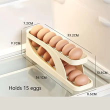 Load image into Gallery viewer, New Automatic Rolling Double-layer Egg Dispenser, Egg Holder Dispenser for Refrigerator, Holds 15 Eggs, Space-Saving Egg Storage - Tyche Ace