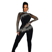 Load image into Gallery viewer, Women Elegant Patchwork Rhinestone Studded Jumpsuit - Tyche Ace
