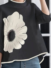 Load image into Gallery viewer, Women Mock Neck  Stunning Flower Printed Summer Top - Tyche Ace