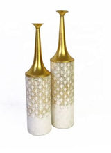 Load image into Gallery viewer, Elevate your Decor With Metal design tall floor vases for flowers - Tyche Ace