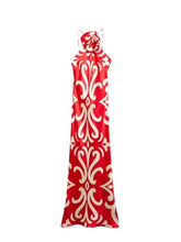 Load image into Gallery viewer, Stunning Sleeveless Red Elegant Halter Neck Dress - Tyche Ace