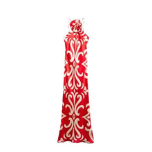 Load image into Gallery viewer, Stunning Sleeveless Red Elegant Halter Neck Dress - Tyche Ace