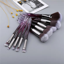 Load image into Gallery viewer, 10pcs Crystal Silky Smooth Makeup Brush Set freeshipping - Tyche Ace