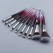 Load image into Gallery viewer, 10pcs Crystal Silky Smooth Makeup Brush Set freeshipping - Tyche Ace