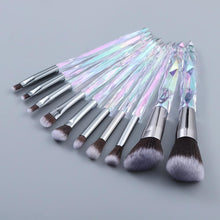 Load image into Gallery viewer, 10pcs Crystal Silky Smooth Makeup Brush Set freeshipping - Tyche Ace