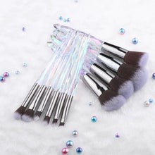 Load image into Gallery viewer, 10pcs Crystal Silky Smooth Makeup Brush Set freeshipping - Tyche Ace