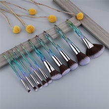 Load image into Gallery viewer, 10pcs Crystal Silky Smooth Makeup Brush Set freeshipping - Tyche Ace