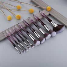 Load image into Gallery viewer, 10pcs Crystal Silky Smooth Makeup Brush Set freeshipping - Tyche Ace