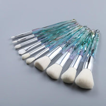 Load image into Gallery viewer, 10pcs Crystal Silky Smooth Makeup Brush Set freeshipping - Tyche Ace