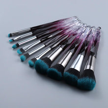 Load image into Gallery viewer, 10pcs Crystal Silky Smooth Makeup Brush Set freeshipping - Tyche Ace