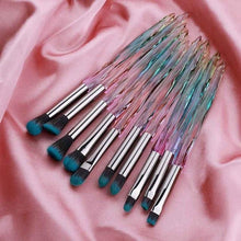 Load image into Gallery viewer, 10pcs Crystal Silky Smooth Makeup Brush Set freeshipping - Tyche Ace