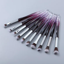 Load image into Gallery viewer, 10pcs Crystal Silky Smooth Makeup Brush Set freeshipping - Tyche Ace