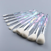 Load image into Gallery viewer, 10pcs Crystal Silky Smooth Makeup Brush Set freeshipping - Tyche Ace