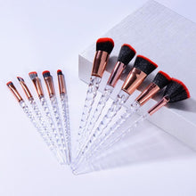 Load image into Gallery viewer, 10pcs Unicorn Diamond Shaped Design Glitter Makeup Brushes Sets freeshipping - Tyche Ace