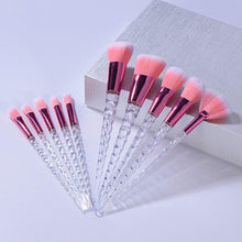 Load image into Gallery viewer, 10pcs Unicorn Diamond Shaped Design Glitter Makeup Brushes Sets freeshipping - Tyche Ace