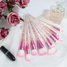 Load image into Gallery viewer, 10pcs Unicorn Diamond Shaped Design Glitter Makeup Brushes Sets freeshipping - Tyche Ace
