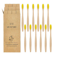 Load image into Gallery viewer, 12pcs  Eco-friendly Natural Bamboo Charcoal Soft Bristles Tooth Brush freeshipping - Tyche Ace
