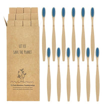 Load image into Gallery viewer, 12pcs  Eco-friendly Natural Bamboo Charcoal Soft Bristles Tooth Brush freeshipping - Tyche Ace
