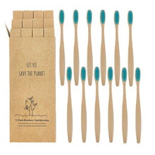 Load image into Gallery viewer, 12pcs  Eco-friendly Natural Bamboo Charcoal Soft Bristles Tooth Brush freeshipping - Tyche Ace
