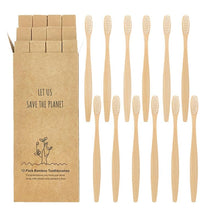 Load image into Gallery viewer, 12pcs  Eco-friendly Natural Bamboo Charcoal Soft Bristles Tooth Brush freeshipping - Tyche Ace