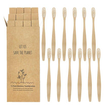 Load image into Gallery viewer, 12pcs  Eco-friendly Natural Bamboo Charcoal Soft Bristles Tooth Brush freeshipping - Tyche Ace