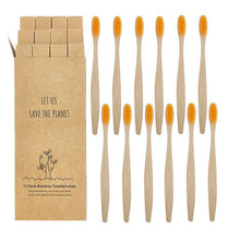 Load image into Gallery viewer, 12pcs  Eco-friendly Natural Bamboo Charcoal Soft Bristles Tooth Brush freeshipping - Tyche Ace