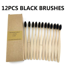 Load image into Gallery viewer, 12Pcs Pack Rainbow Natural Soft Hair  Bamboo Toothbrushes freeshipping - Tyche Ace