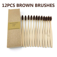 Load image into Gallery viewer, 12Pcs Pack Rainbow Natural Soft Hair  Bamboo Toothbrushes freeshipping - Tyche Ace