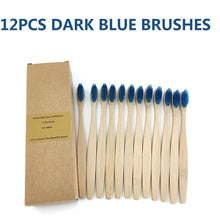 Load image into Gallery viewer, 12Pcs Pack Rainbow Natural Soft Hair  Bamboo Toothbrushes freeshipping - Tyche Ace