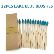 Load image into Gallery viewer, 12Pcs Pack Rainbow Natural Soft Hair  Bamboo Toothbrushes freeshipping - Tyche Ace