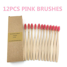 Load image into Gallery viewer, 12Pcs Pack Rainbow Natural Soft Hair  Bamboo Toothbrushes freeshipping - Tyche Ace