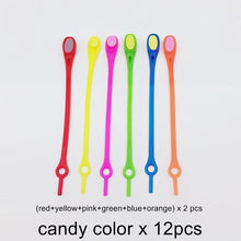 Load image into Gallery viewer, 12 Piece Set Unisex Silicone Round Elastic Tieless Shoelaces freeshipping - Tyche Ace