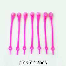 Load image into Gallery viewer, 12 Piece Set Unisex Silicone Round Elastic Tieless Shoelaces freeshipping - Tyche Ace