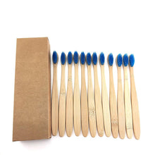 Load image into Gallery viewer, 12Pcs/Pack Eco Friendly Natural Bamboo Charcoal Soft Hair Tooth  Brushes freeshipping - Tyche Ace