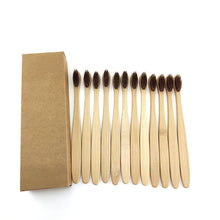 Load image into Gallery viewer, 12Pcs/Pack Eco Friendly Natural Bamboo Charcoal Soft Hair Tooth  Brushes freeshipping - Tyche Ace