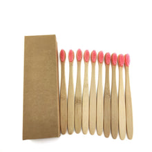 Load image into Gallery viewer, 12Pcs/Pack Eco Friendly Natural Bamboo Charcoal Soft Hair Tooth  Brushes freeshipping - Tyche Ace