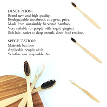 Load image into Gallery viewer, 12Pcs/Pack Eco Friendly Natural Bamboo Charcoal Soft Hair Tooth  Brushes freeshipping - Tyche Ace