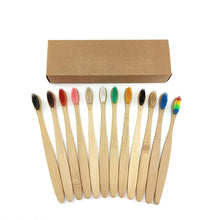 Load image into Gallery viewer, 12Pcs/Pack Eco Friendly Natural Bamboo Charcoal Soft Hair Tooth  Brushes freeshipping - Tyche Ace