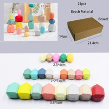 Load image into Gallery viewer, 16 Piece Natural Wood Stacking Blocks Educational Toys For Toddlers freeshipping - Tyche Ace