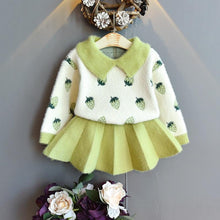 Load image into Gallery viewer, 2 Pcs Girls Winter Long Sleeve Sweater Shirt and Skirt Suit freeshipping - Tyche Ace