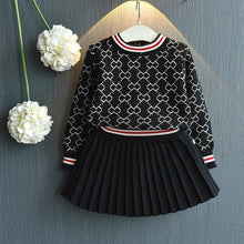 Load image into Gallery viewer, 2 Pcs Girls Winter Long Sleeve Sweater Shirt and Skirt Suit freeshipping - Tyche Ace