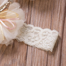 Load image into Gallery viewer, 2 Pcs Set Baby Girl Lovely Flower Bowknot Crown Lace Headwrap + Lace Cute Kids Shoes freeshipping - Tyche Ace