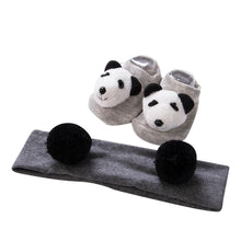 Load image into Gallery viewer, 2 Pcs Set Baby Girl Lovely Flower Bowknot Crown Lace Headwrap + Lace Cute Kids Shoes freeshipping - Tyche Ace