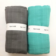Load image into Gallery viewer, 2 Pieces Baby Cotton/Bamboo Multi-Use Swaddle Blanket Wraps freeshipping - Tyche Ace