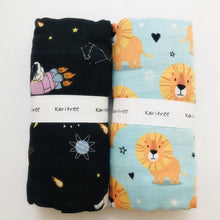 Load image into Gallery viewer, 2 Pieces Baby Cotton/Bamboo Multi-Use Swaddle Blanket Wraps freeshipping - Tyche Ace