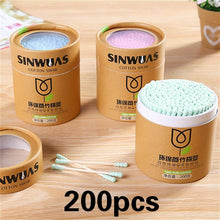 Load image into Gallery viewer, 200pcs/Box Bamboo Wood Soft Cotton Cleaning Buds freeshipping - Tyche Ace