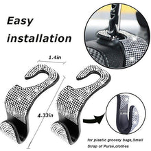 Load image into Gallery viewer, 2Pcs Sparkly Rhinestone Car Seat Backrest Hanger Hooks freeshipping - Tyche Ace