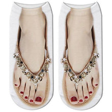 Load image into Gallery viewer, 3D Flip Flop Print Cotton Socks For Women freeshipping - Tyche Ace