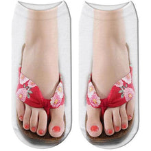 Load image into Gallery viewer, 3D Flip Flop Print Cotton Socks For Women freeshipping - Tyche Ace